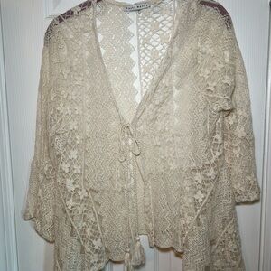 Haute Monde Ivory Lace Top